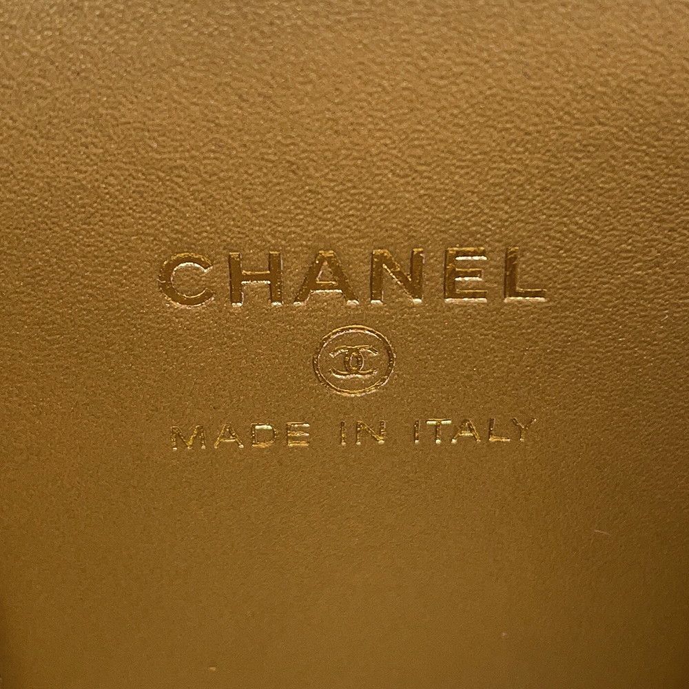 Chanel Chain Shoulder Bag CC Logo Quilted Coco Ball Vanity Small Lambskin — view 8