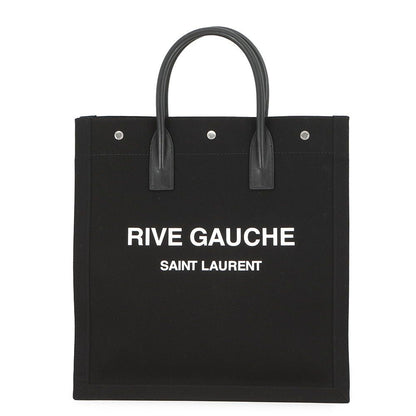 Saint Laurent Paris Tote Rive Gauche Small Canvas Leather Black