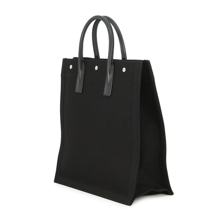 Saint Laurent Paris Tote Rive Gauche Small Canvas Leather Black — view 2