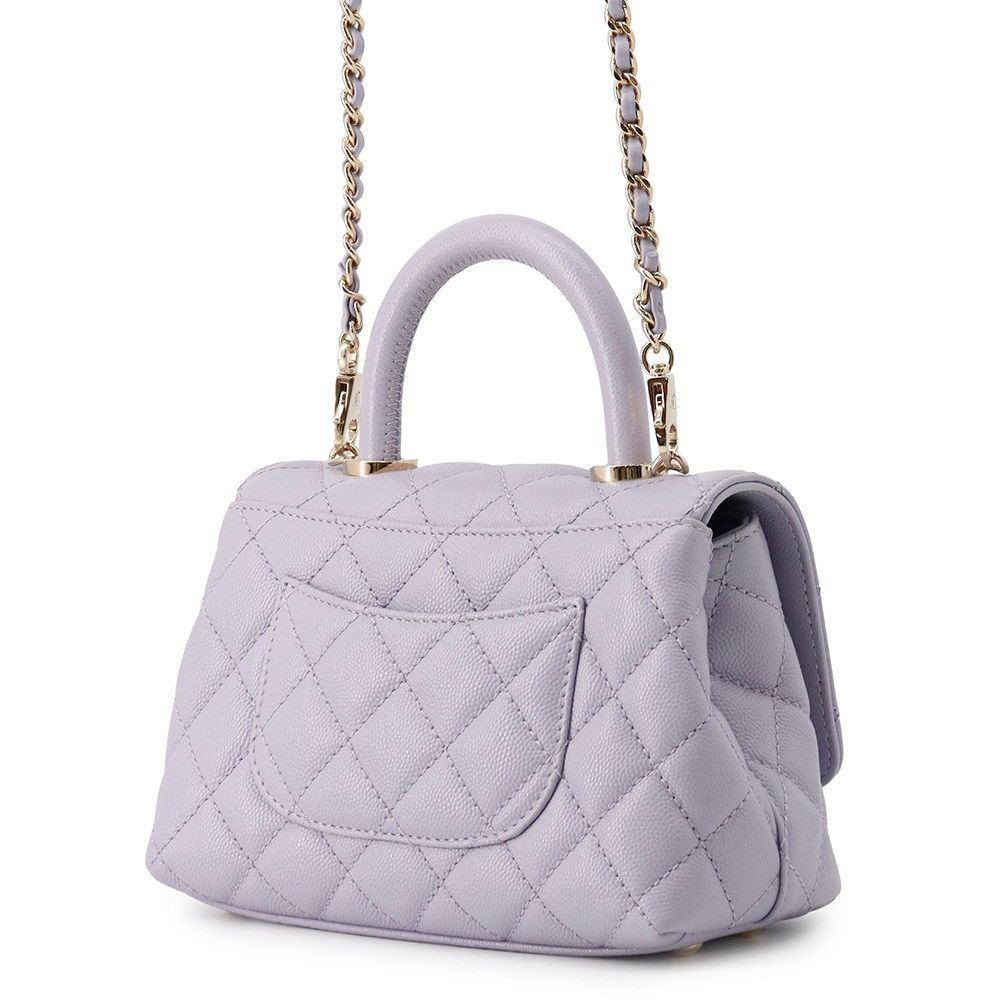 Chanel Handbag CC Logo Coco Handle Mini Flap Caviar Leather 2-Way — view 2