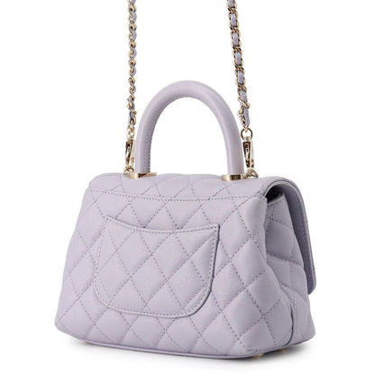 Chanel Handbag CC Logo Coco Handle Mini Flap Caviar Leather 2-Way — view 2