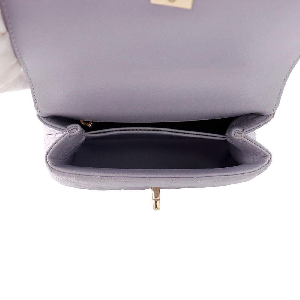 Chanel Handbag CC Logo Coco Handle Mini Flap Caviar Leather 2-Way — view 6