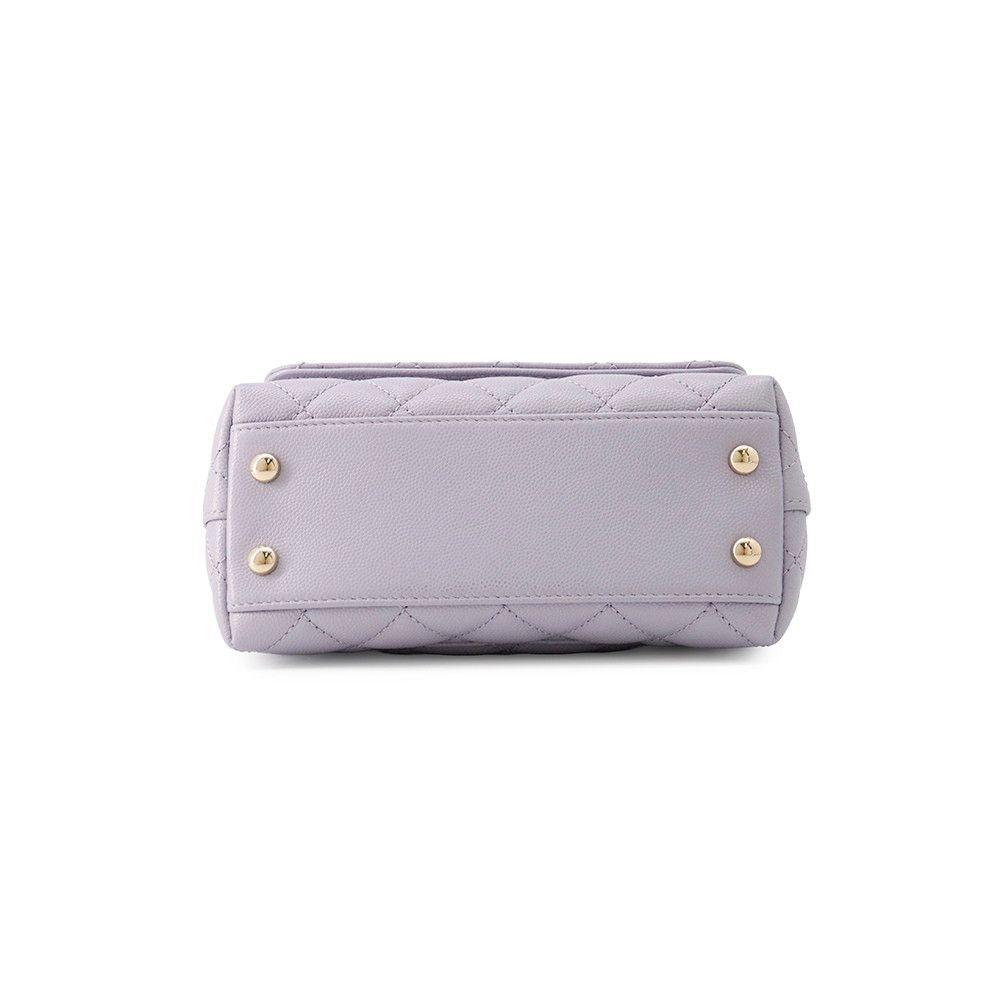 Chanel Handbag CC Logo Coco Handle Mini Flap Caviar Leather 2-Way — view 3