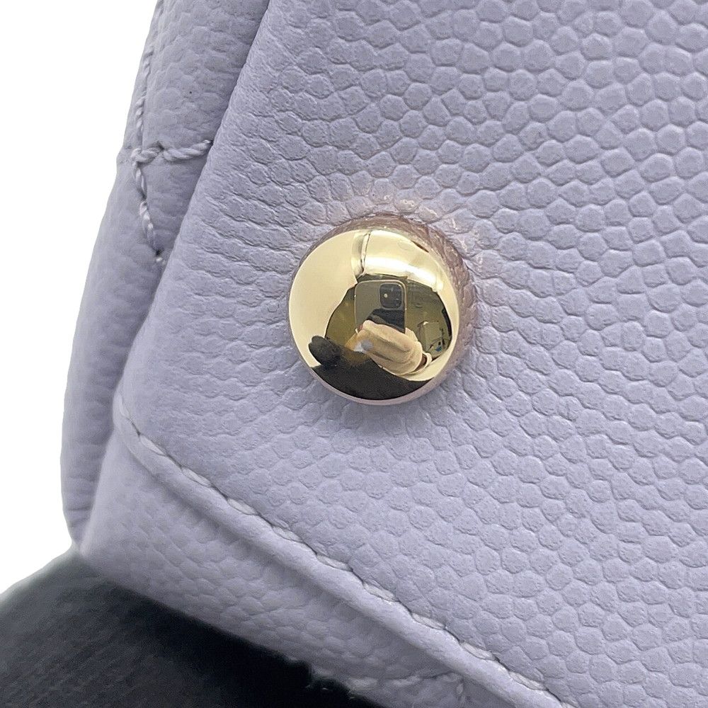 Chanel Handbag CC Logo Coco Handle Mini Flap Caviar Leather 2-Way — view 8