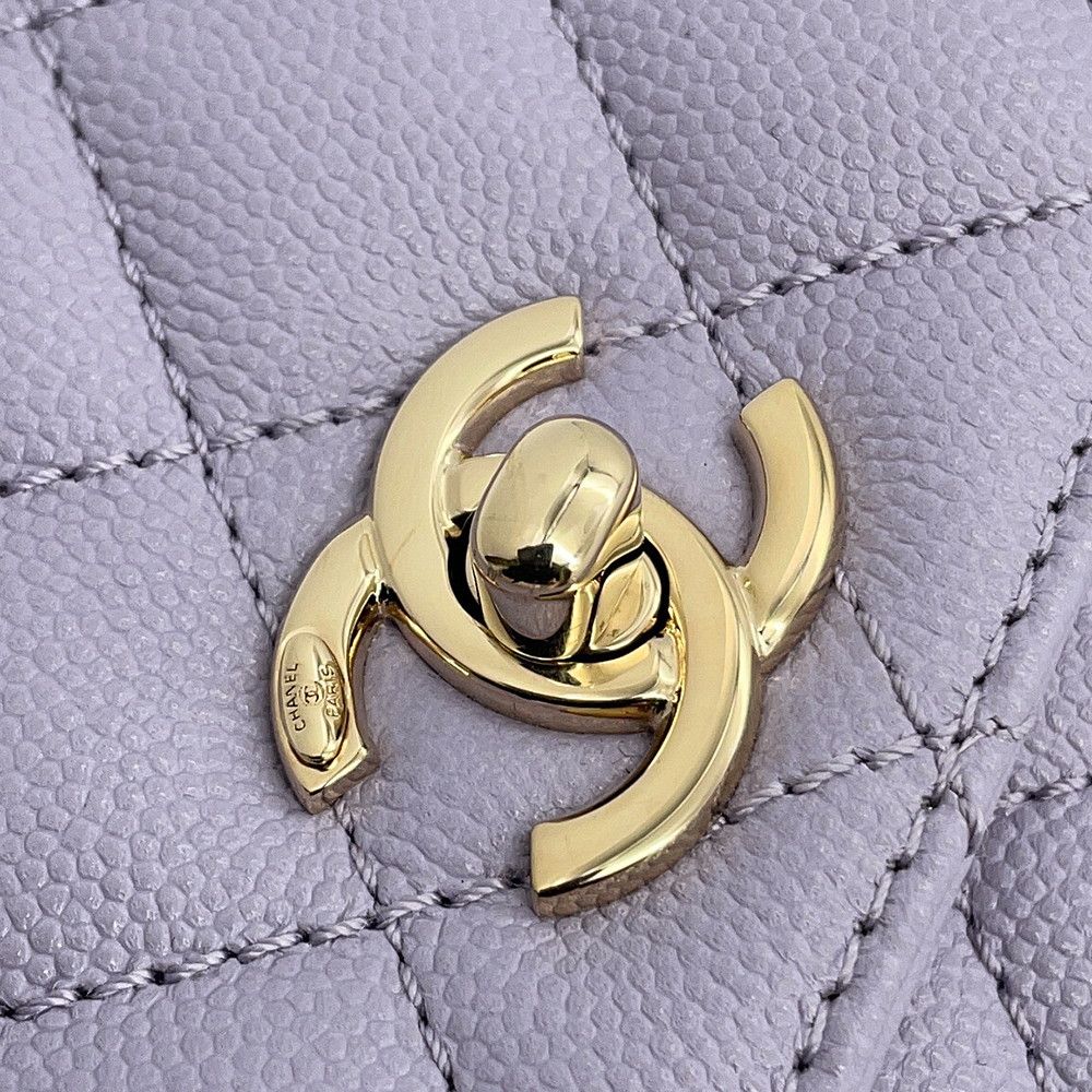 Chanel Handbag CC Logo Coco Handle Mini Flap Caviar Leather 2-Way — view 7