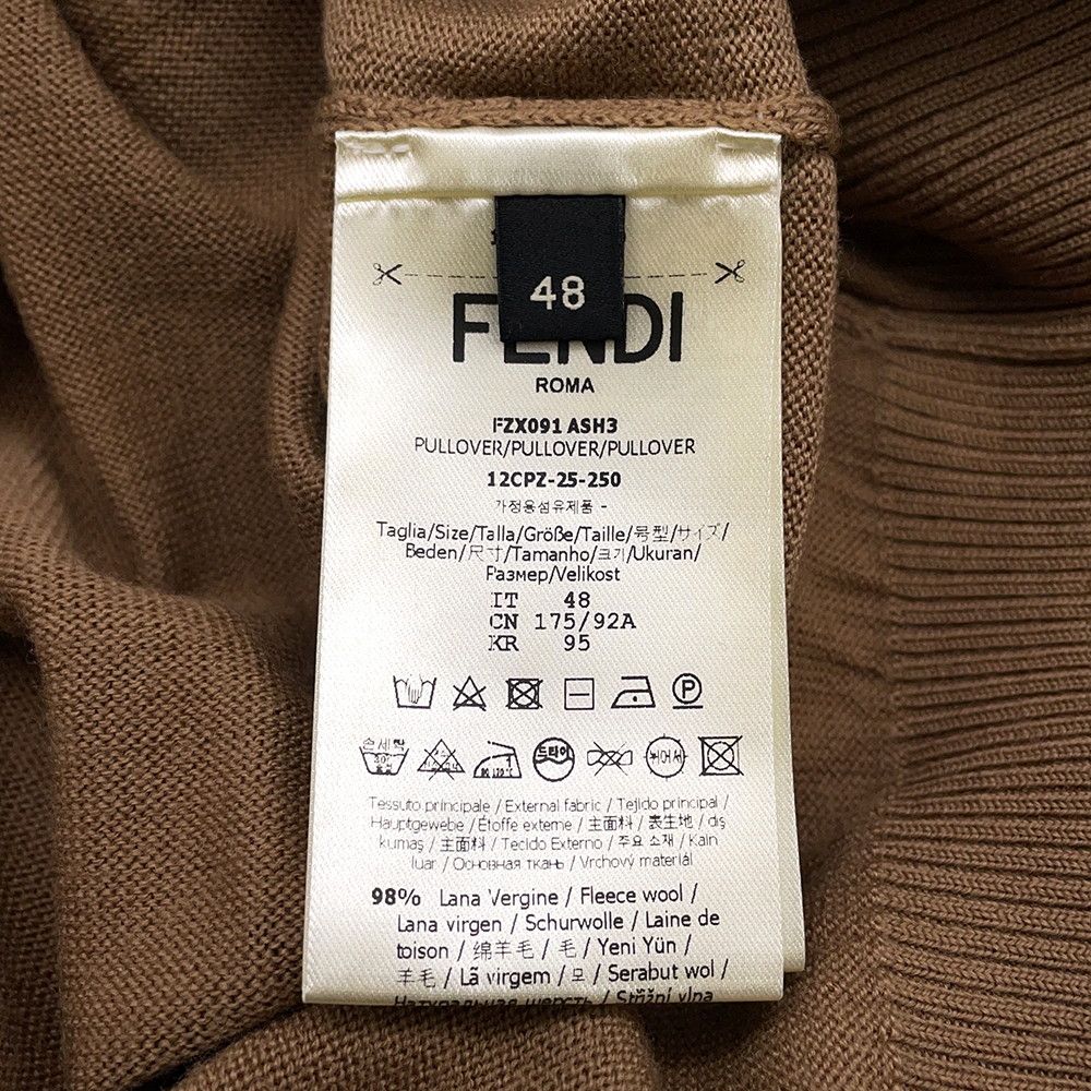 Fendi Sweater FF Motif Wool 48 Top Knit — view 7