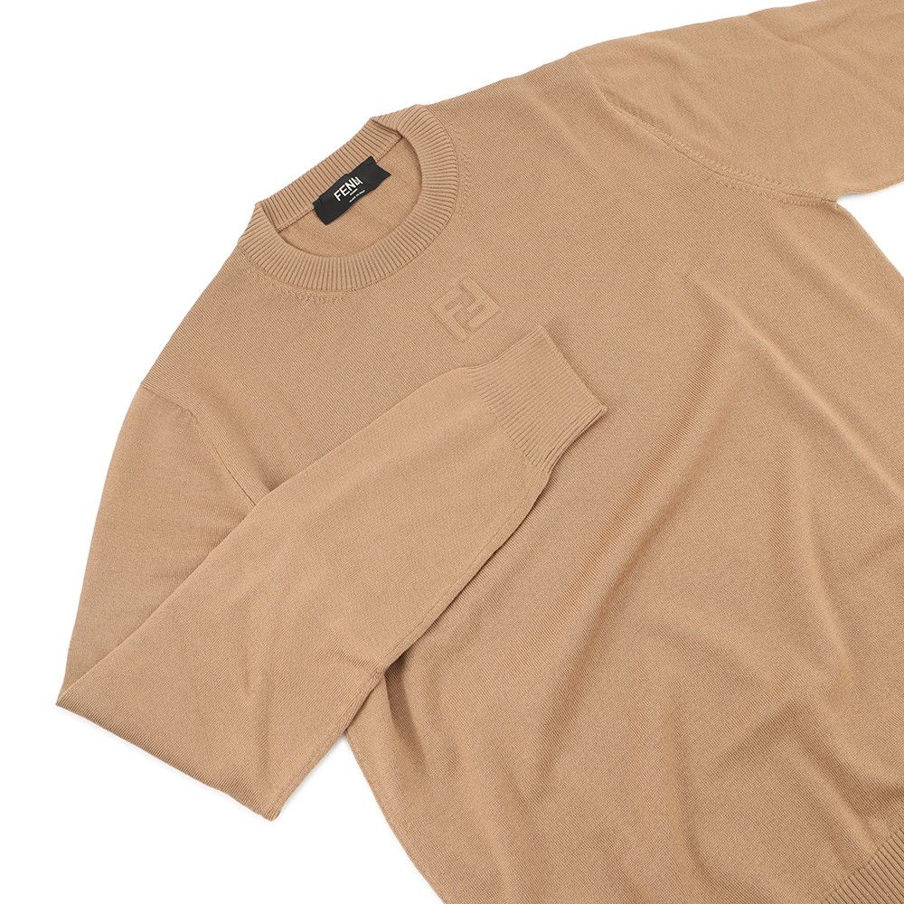 Fendi Sweater FF Motif Wool 48 Top Knit — view 3