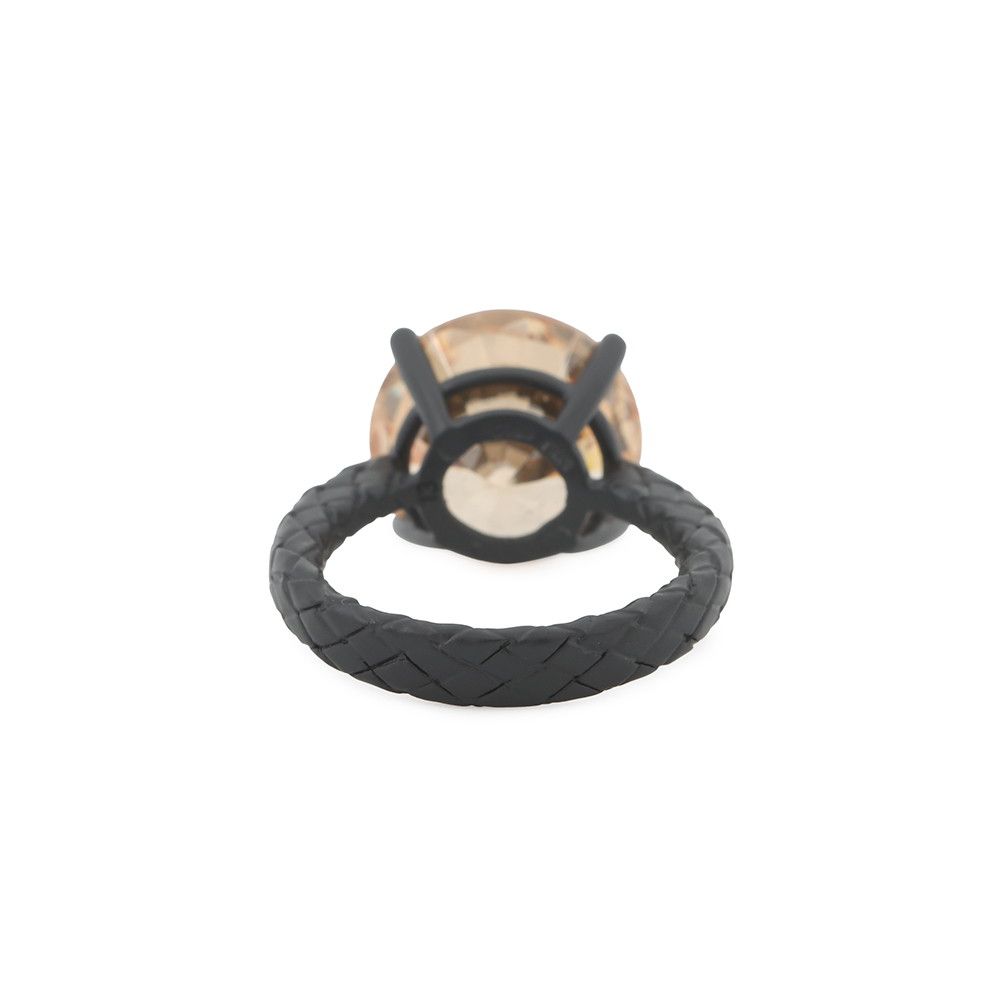 Bottega Veneta Ring Colored Stone Round Cut Intrecciato — view 3