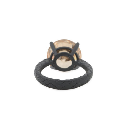 Bottega Veneta Ring Colored Stone Round Cut Intrecciato — view 3