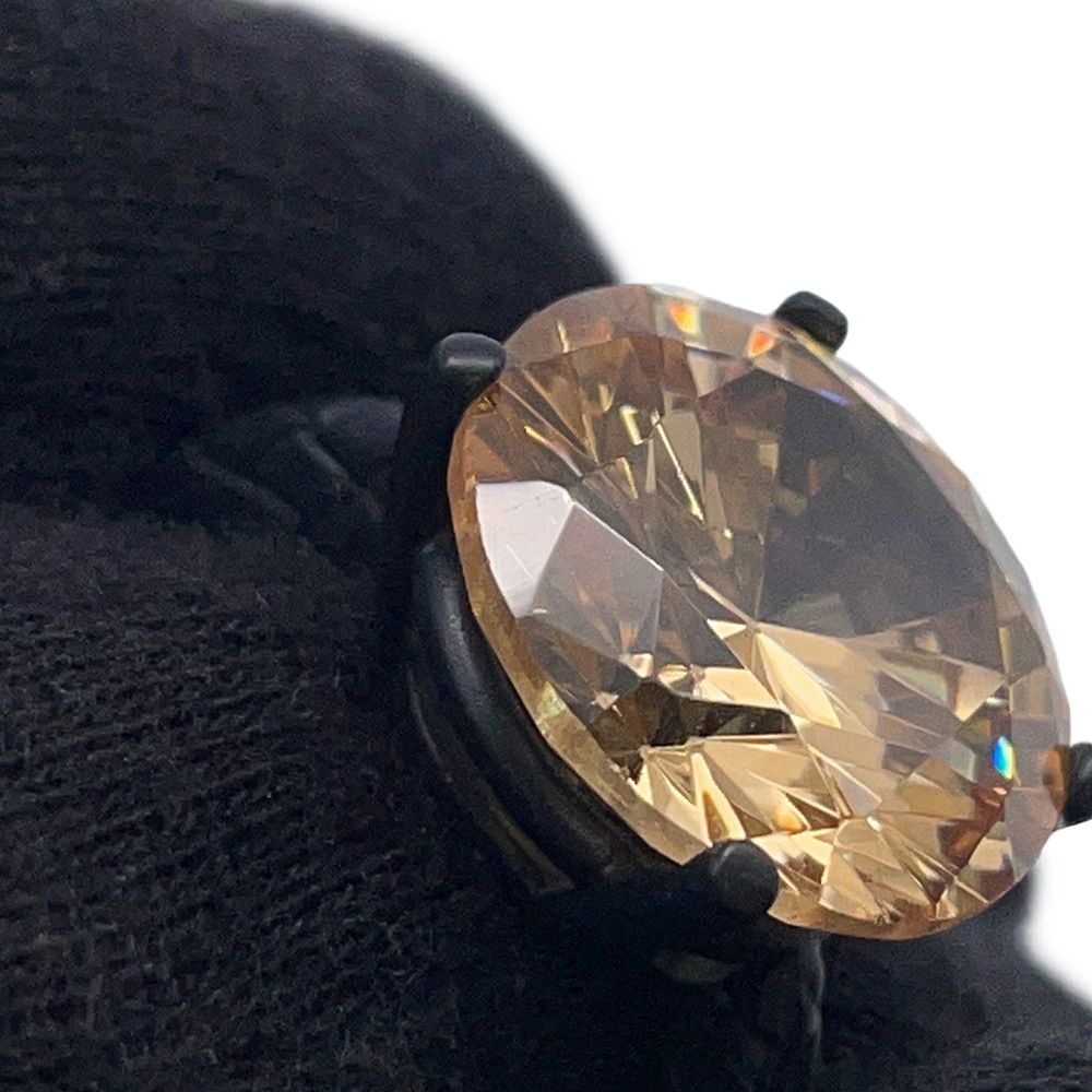 Bottega Veneta Ring Colored Stone Round Cut Intrecciato — view 6