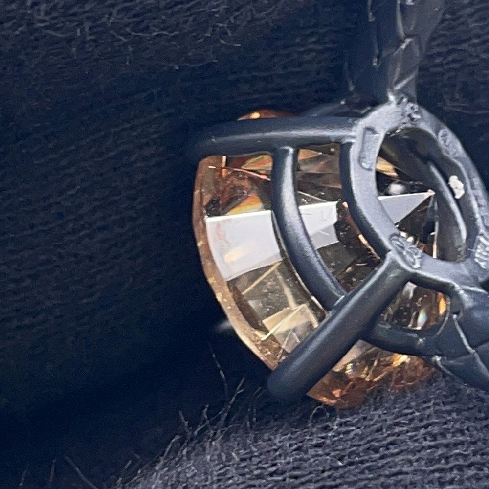 Bottega Veneta Ring Colored Stone Round Cut Intrecciato — view 7