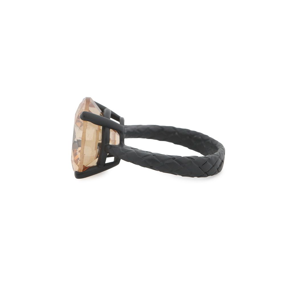 Bottega Veneta Ring Colored Stone Round Cut Intrecciato — view 2