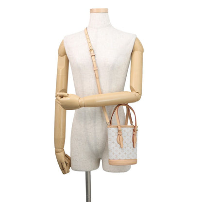 Louis Vuitton Monogram Mini Nano Bucket 2-Way Shoulder Bag White — view 5