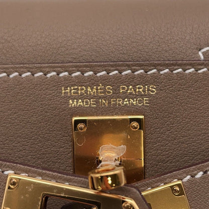 Hermes Bag Charm Kelly Festival Etoupe Gold Swift — view 9