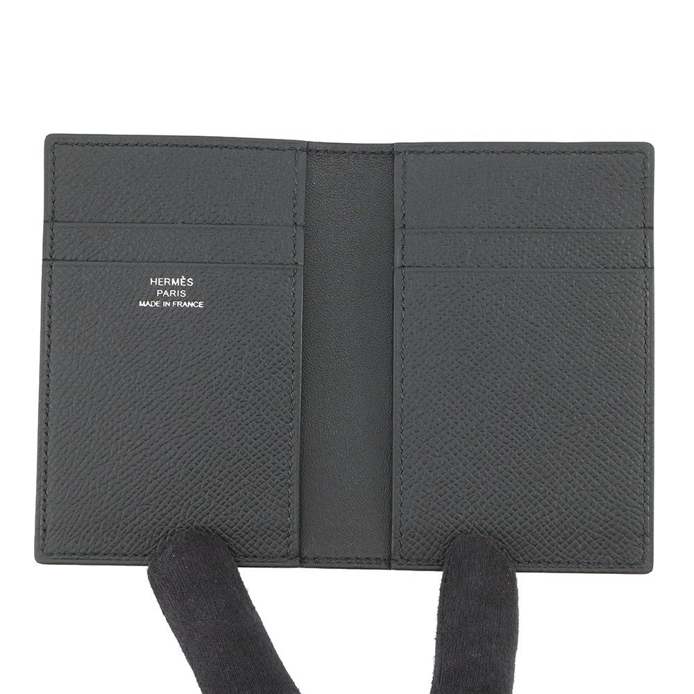 Hermes Card Case Mc2 Euclid Black Epsom Business Holder — view 4