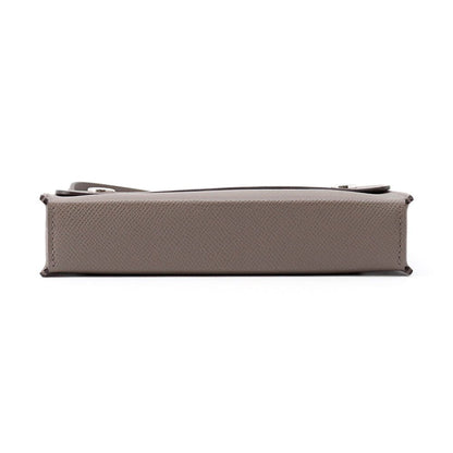 Hermes Shoulder Wallet Nap to Go Etain Silver Lacquer Epsom — view 3
