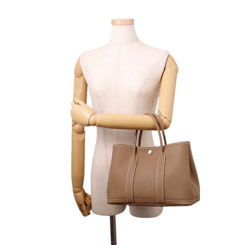 Hermes Tote Garden Party TPM Etoupe Silver Negonda — view 4