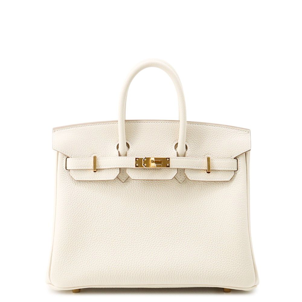 Hermes Birkin 25 Cles Gold Togo Handbag