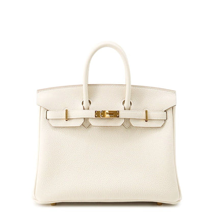 Hermes Birkin 25 Cles Gold Togo Handbag