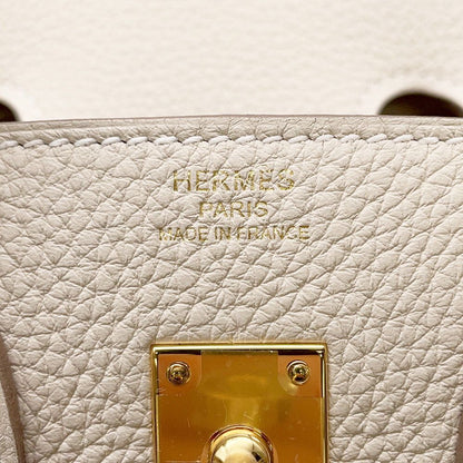 Hermes Birkin 25 Cles Gold Togo Handbag — view 8
