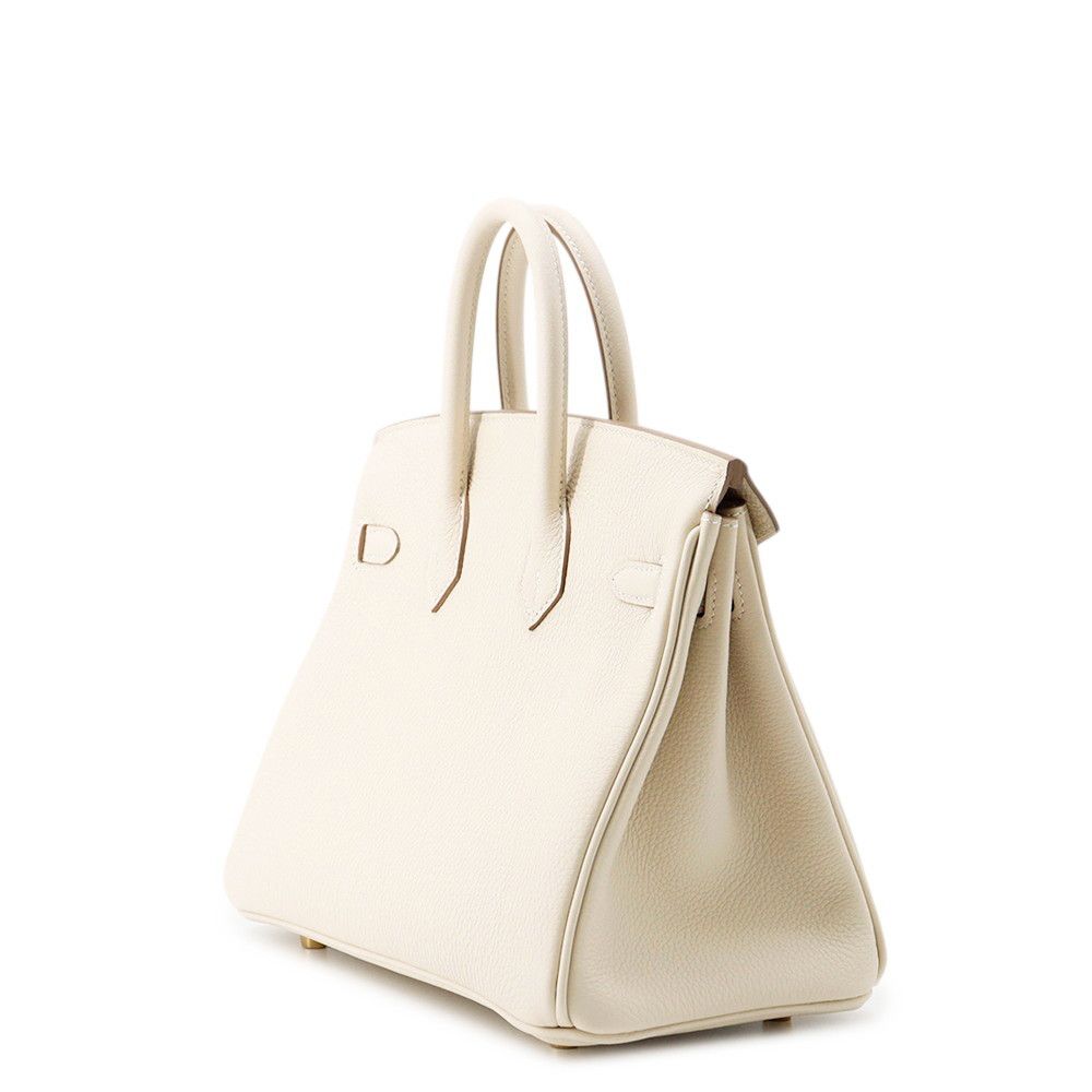 Hermes Birkin 25 Cles Gold Togo Handbag — view 2