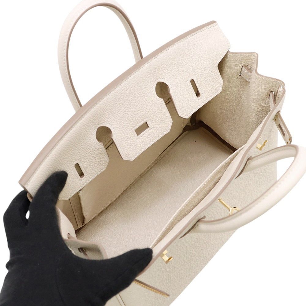 Hermes Birkin 25 Cles Gold Togo Handbag — view 5