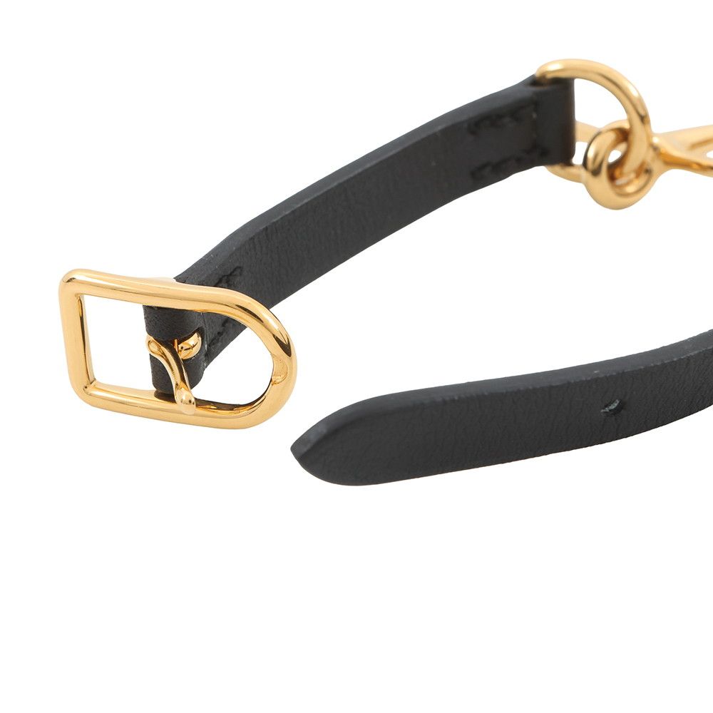 Hermes Bracelet Molle Horsebit Black Gold Swift T2 — view 5