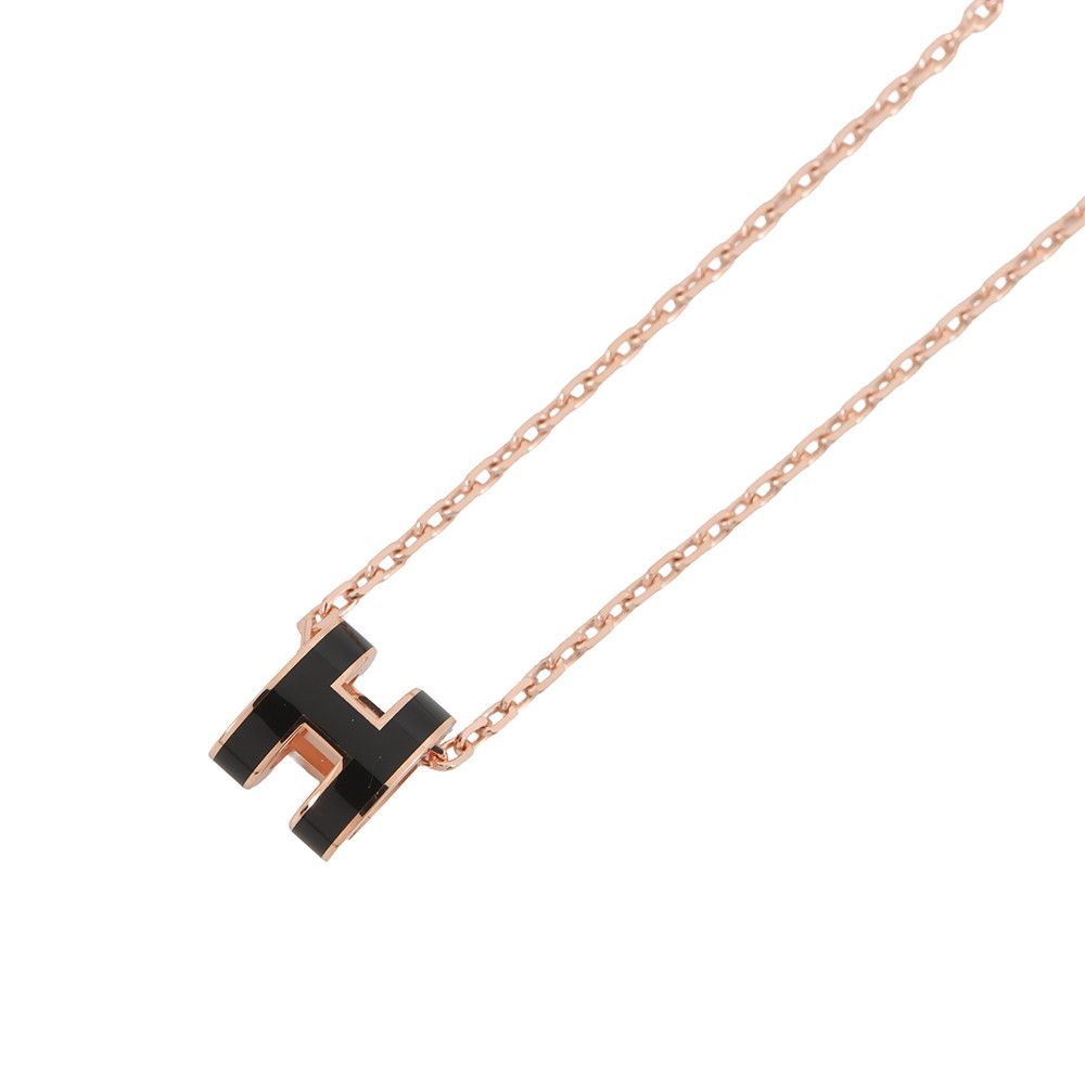 Hermes Necklace Mini Pop Black Pink Gold — view 3