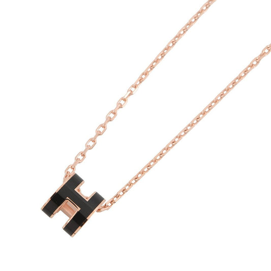 Hermes Necklace Mini Pop Black Pink Gold