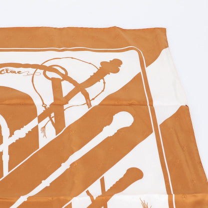 Hermes Tagged Carre 90 Clic Clac Watermark Silk 100% Scarf Mem — view 5