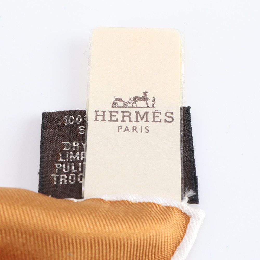 Hermes Tagged Carre 90 Clic Clac Watermark Silk 100% Scarf Mem — view 9