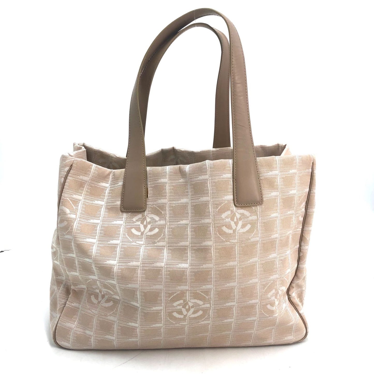 Chanel Tote New Travel Beige CC Logo Business
