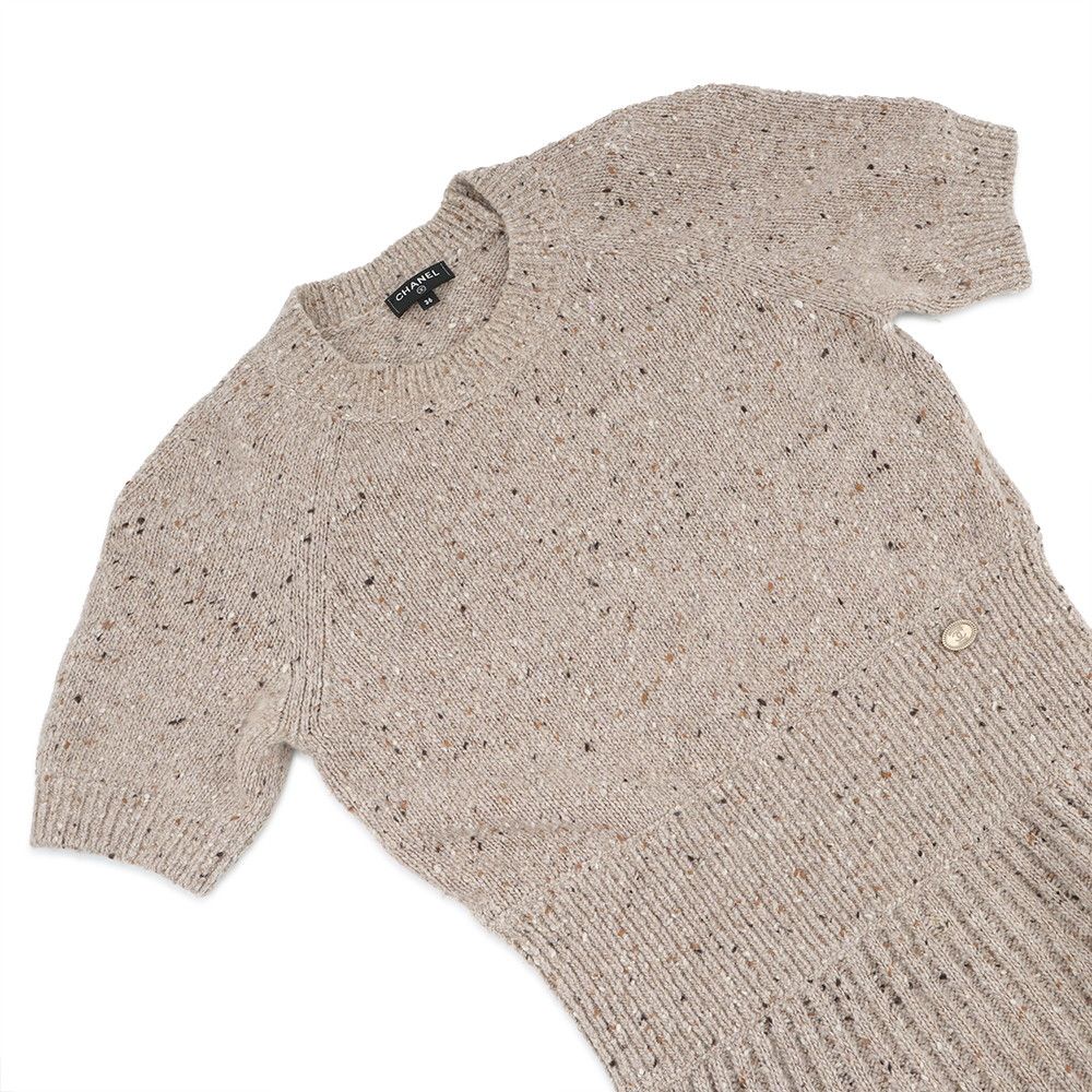 Chanel Knit Dress Cashmere 36 Short Sleeve — view 3