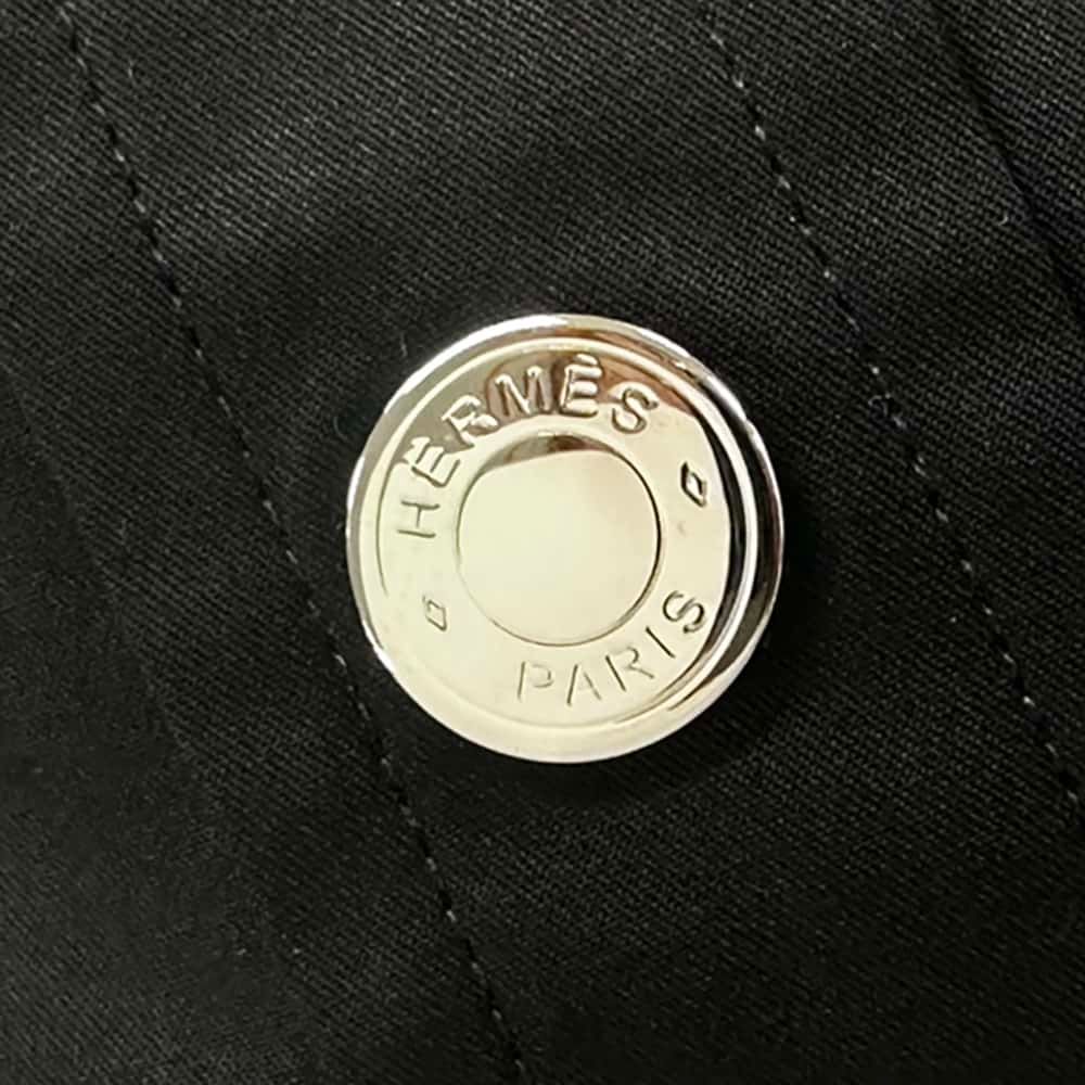 Hermes Dress Shirt Clou de Selle Series Button Cotton 36 Black — view 8