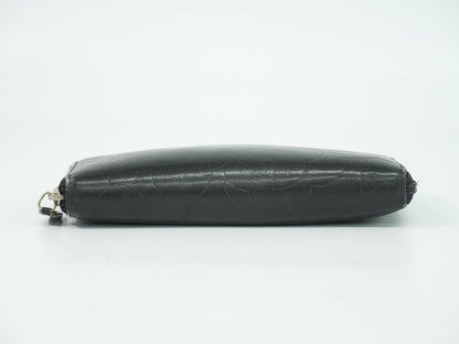 Chanel CC Logo Camelia Zip Around Wallet Leather Black — view 3