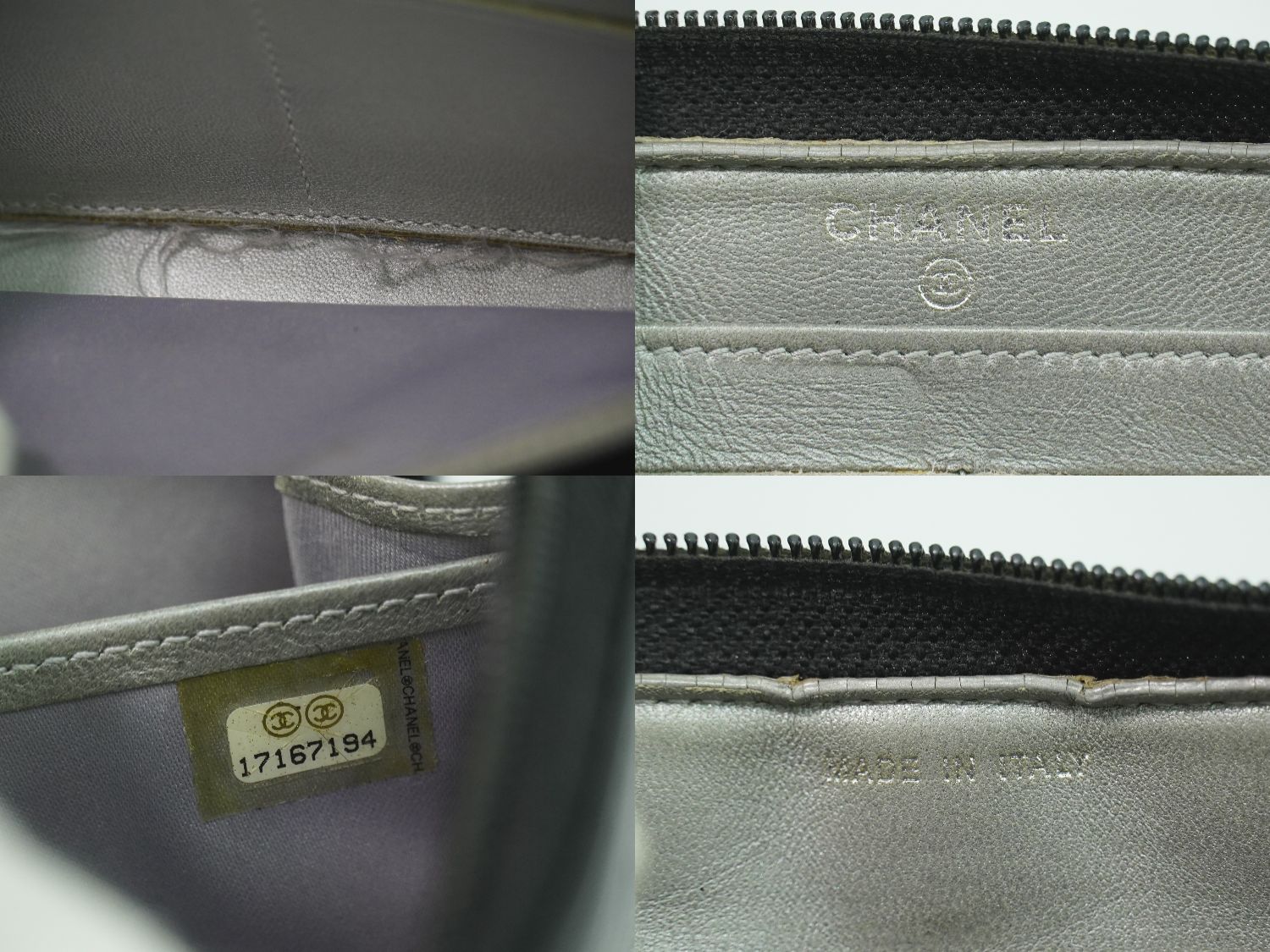 Chanel CC Logo Camelia Zip Around Wallet Leather Black — view 9