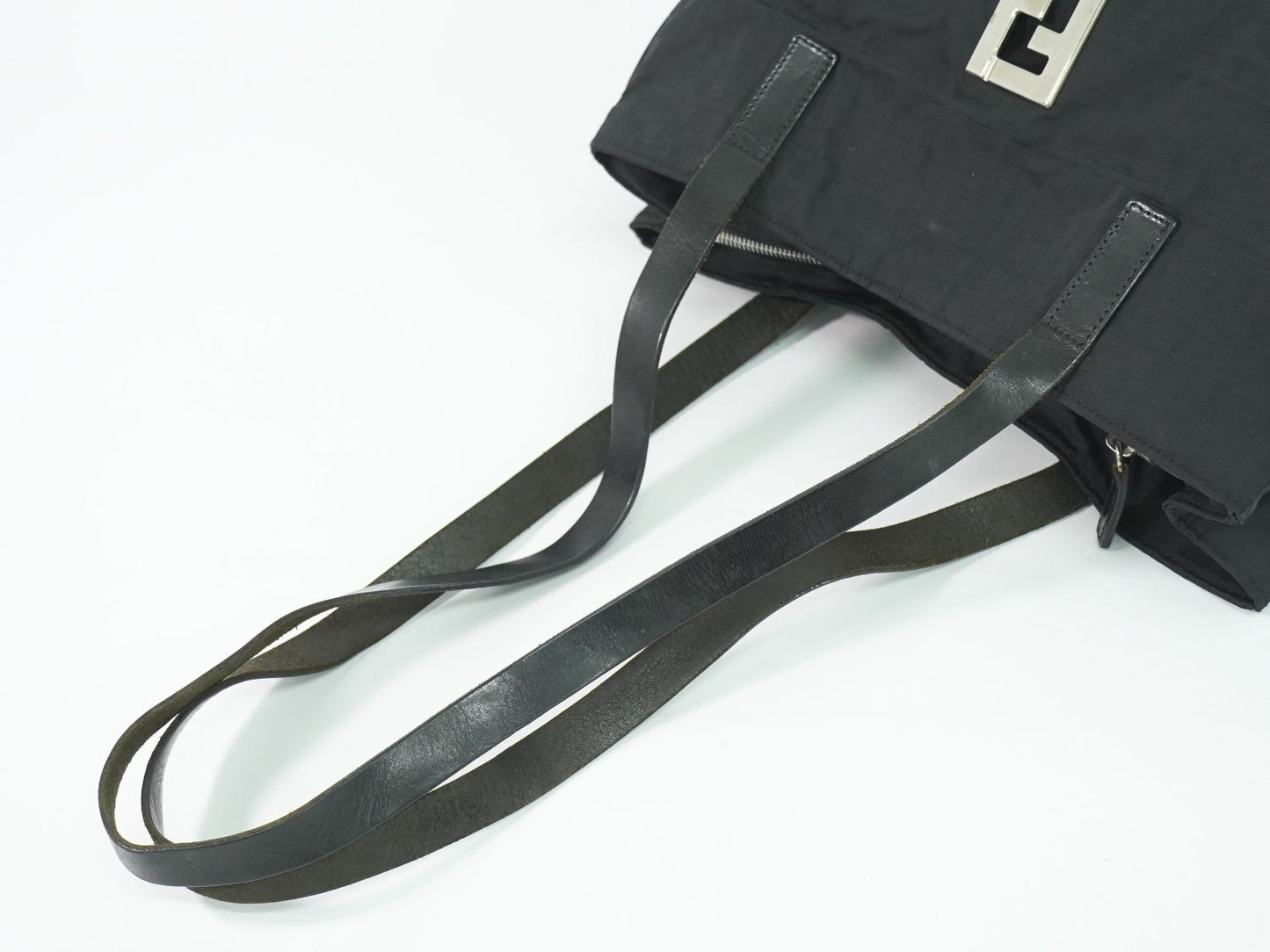 Fendi Zucca Shoulder Bag Tote Canvas Black — view 4