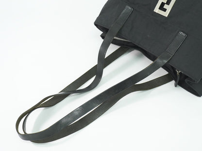 Fendi Zucca Shoulder Bag Tote Canvas Black — view 4