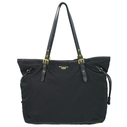 Prada Nylon Shoulder Bag Tote Black