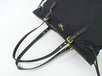 Prada Nylon Shoulder Bag Tote Black — view 4