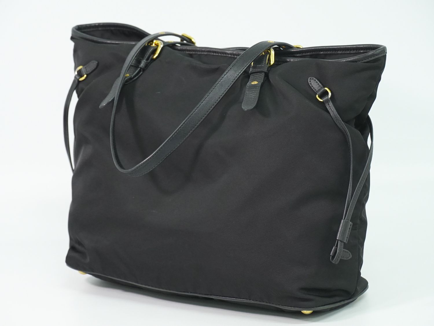 Prada Nylon Shoulder Bag Tote Black — view 2