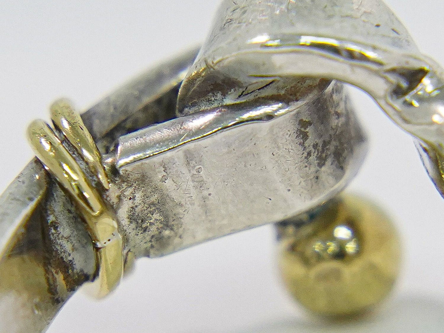 Tiffany & Co Hook Eye Sterling 18k YG Combination Ring Silver Yellow Gold — view 7