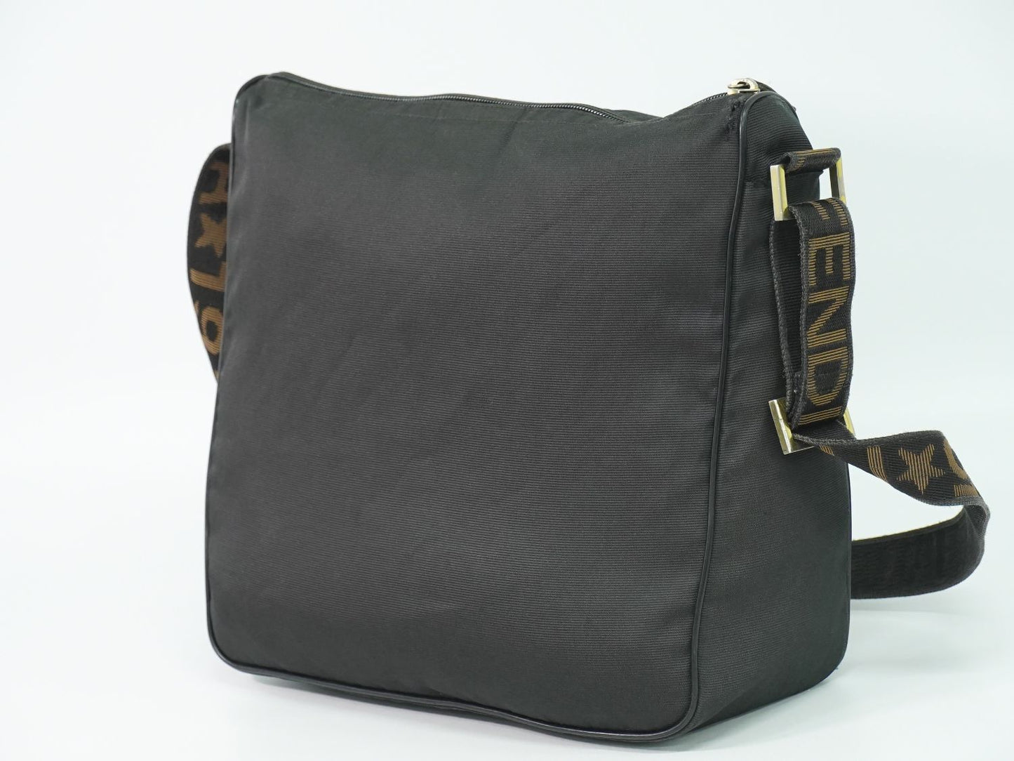 Fendi Canvas Shoulder Bag Pochette Black — view 2