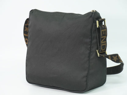 Fendi Canvas Shoulder Bag Pochette Black — view 2