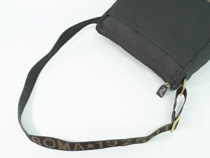Fendi Canvas Shoulder Bag Pochette Black — view 4