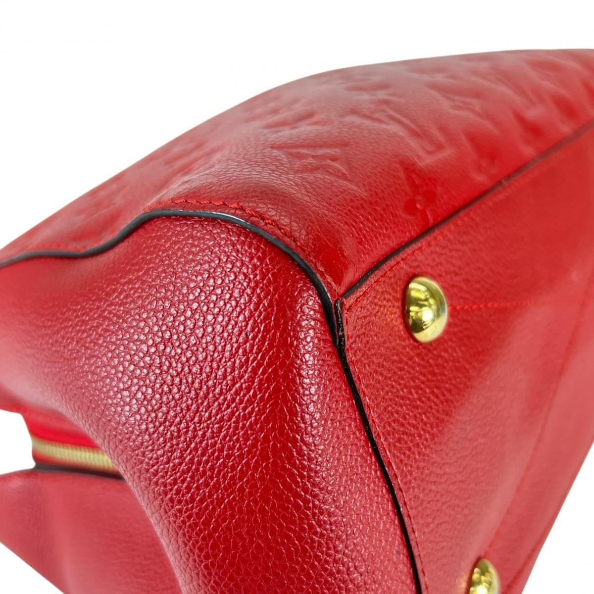 Louis Vuitton Cerise Shoulder Montaigne MM Handbag Red — view 5
