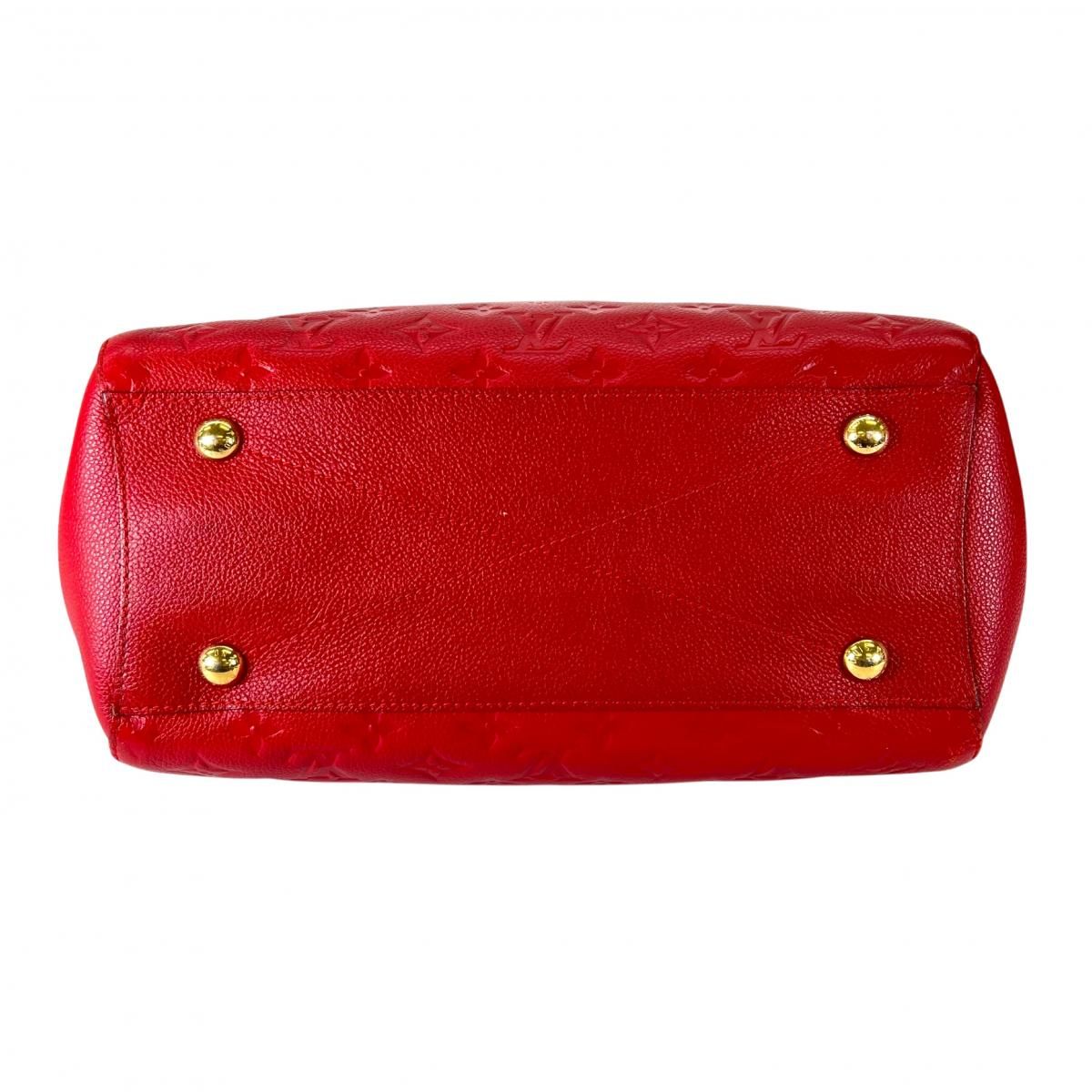 Louis Vuitton Cerise Shoulder Montaigne MM Handbag Red — view 4