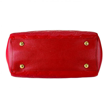 Louis Vuitton Cerise Shoulder Montaigne MM Handbag Red — view 4