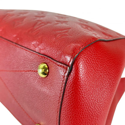 Louis Vuitton Cerise Shoulder Montaigne MM Handbag Red — view 8