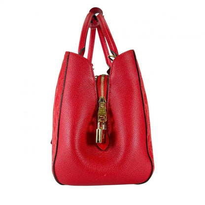 Louis Vuitton Cerise Shoulder Montaigne MM Handbag Red — view 3